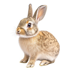 Rabbit Isolated On Transparent Background, perfect for animal themed designs, pet projects, Easter related visual content