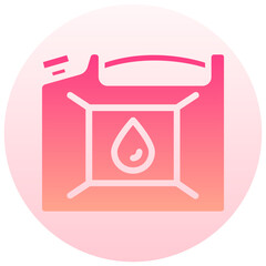 fuel tank vector round gradient icon