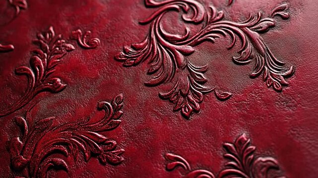 Elegant maroon background with seamless floral pattern loopable motion graphic