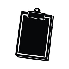 Clean clipboard silhouette showing essential office document handling and quick note taking on white