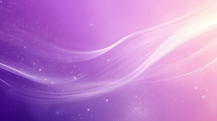 Naklejka premium Purple background with smooth lines and glowing stars 