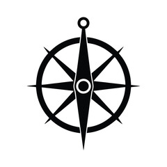 Clear compass drawing tool illustration representing accurate direction for business planning on white
