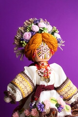 happy easter and motanka doll