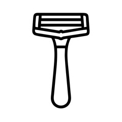 Razor blade tool for grooming on white background