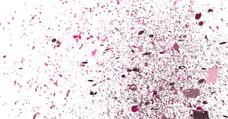 Celebrate with this vibrant pink confetti burst. Perfect for party invitations, backgrounds, and more.