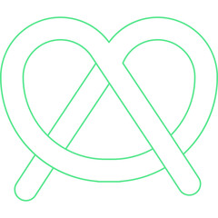Pretzels icon single vector illustration