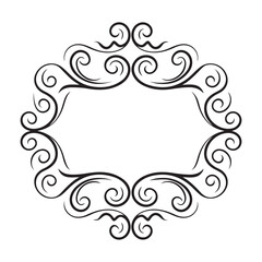 Ornamental Frame Vector | Elegant Swirl Border Design