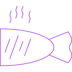Grilled FIsh icon single vector illustration