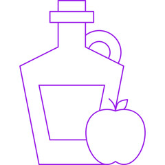 Obraz premium Apple Cider icon single vector illustration