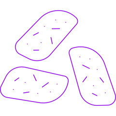 Biscotto icon single vector illustration