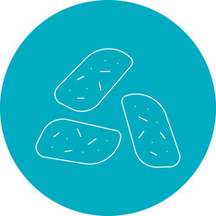 Biscotto icon single vector illustration