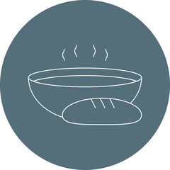 Bread Soup icon single vector illustration