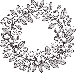 PNG Laurel Motif, floral wreath symbol. A wreath with leaves and a symbol for the winner of the contest. Outline olive branch. Hand drawn black and white line art, Illustration drawing, leaf engraving