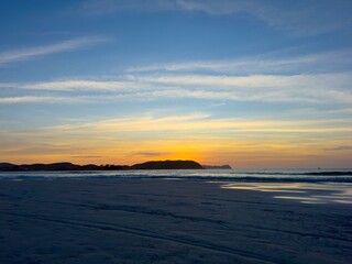 Sunset on the serene beach
