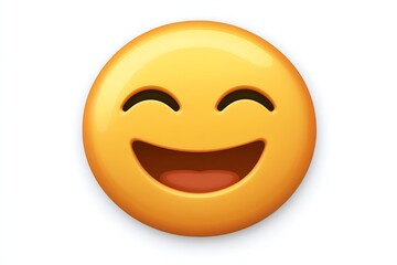 Happy emoji smiling digitally