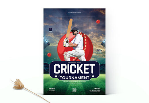 Cricket Tournament Flyer Layout