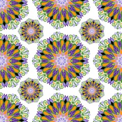 Beautiful and luxurious continuous colorful background, suitable for clothing patterns and interior wallpaper decorations.