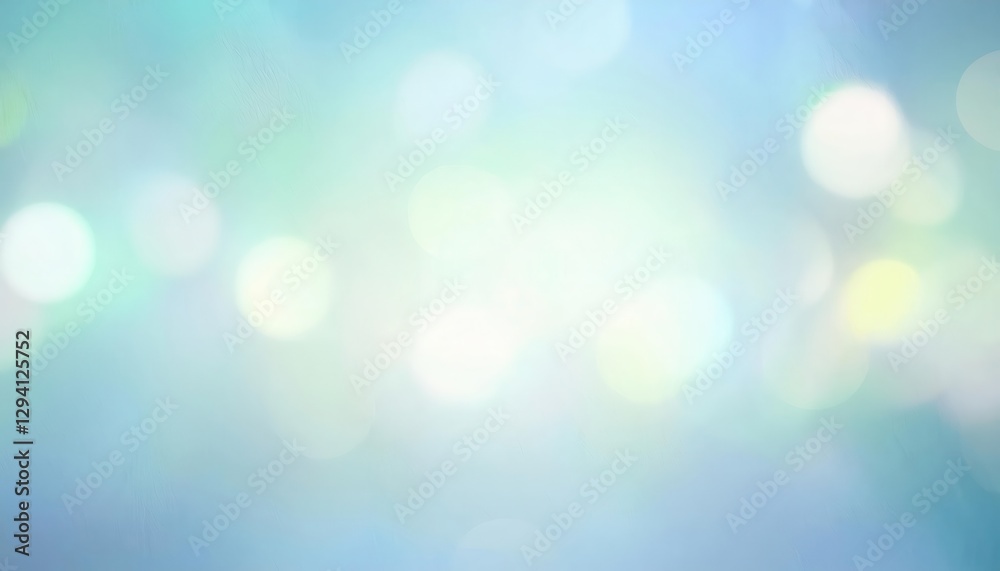 Poster soft blue bokeh background with blurred circles, ideal for abstract design, website background, or a