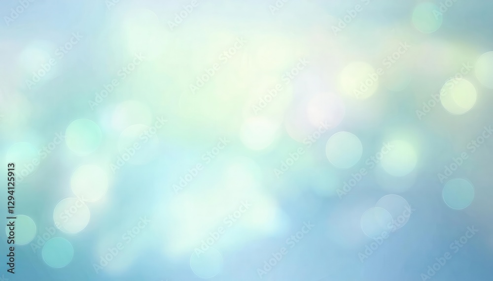 Poster soft blue bokeh background with blurred circles, ideal for abstract design, website background, or artistic projects

