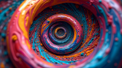 colorful spiral abstract art vibrant, twisting design