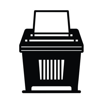black shredder with paper clip art preview