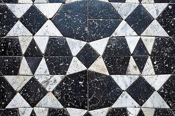 Traditional Pattern of Sao Paulo Streets in Brazil , isolated on white background,  , copy space for text,