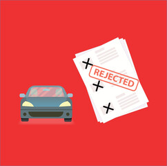 Loan for car rejected,denied
