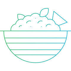 Coleslaw icon single vector illustration