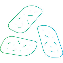 Biscotto icon single vector illustration