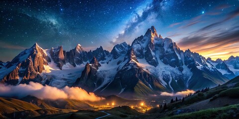 Majestic Mont Blanc and Drus at Dusk - Stunning Alpine Landscape Photography
