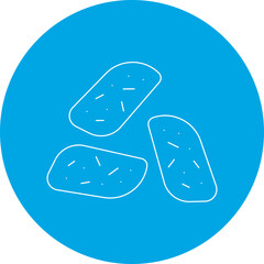 Biscotto icon single vector illustration