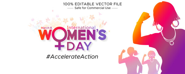 International women's day: Greeting card design.
