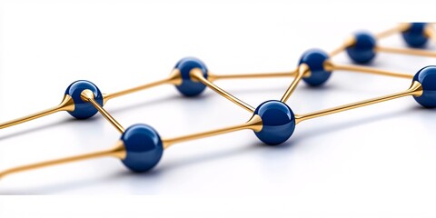 Obraz premium molecular structure and connections in scientific research