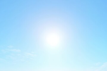 gradient background Bright sun in a clear blue sky creates a serene and uplifting atmosphere.
