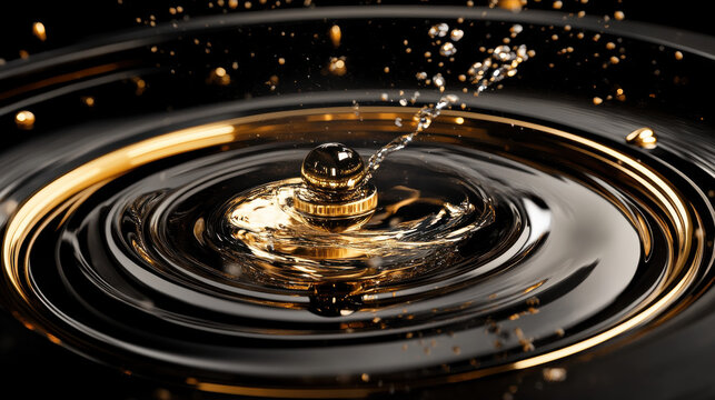 A high-stakes roulette wheel spinning, metallic gold accents reflecting ambient light, a perfectly timed capture of the ball in motion