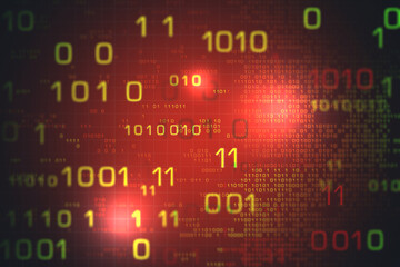 Fototapeta premium Artifical intelligence security tech binary code background