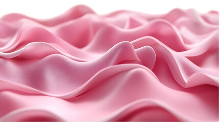 Obraz premium 3D Abstract Background Pink Silk Waves Texture Flowing Smooth Elegant