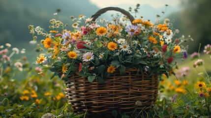 basket of flowers