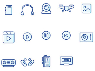 media and communication icons