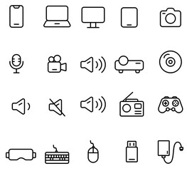 communication icons set