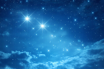 a night sky with stars and clouds