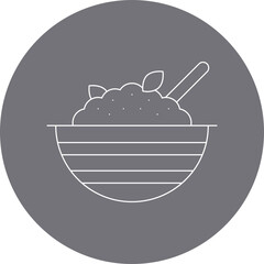 Rice Pudding icon single vector illustration
