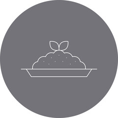 Fototapeta premium Risotto icon single vector illustration