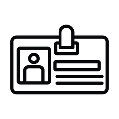 ID Card line icon , vector, pixel perfect, illustrator file 
