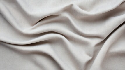 A close-up texture of soft, flowing fabric in a neutral tone, ideal for backgrounds in fashion, home decor, or sewing projects, It adds a sense of elegance and depth to creative designs,