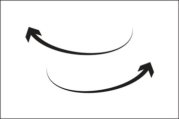 Long Black Curved Arrows – Up Left & Up Right
