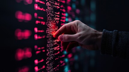 Hacker discovery of cybersecurity flaws digital space abstract art