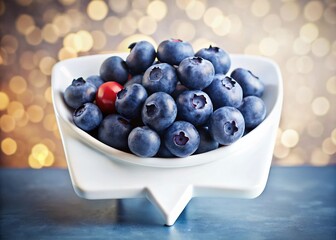 Delicious Blueberries in a White Speech Bubble – Fresh Fruit Announcement