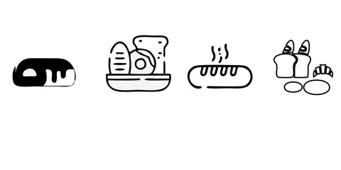 Bakery Icons Pack. Thin line icons set. Flaticon collection set. Simple vector icons
