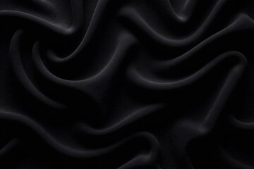 Obraz premium Deep black velvet backdrop, rich texture, elegant sheen, night, photography, folds